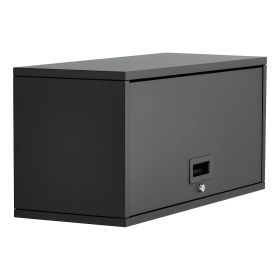 Metal Wall Cabinet, 27.56W x 12.01D x 14.02H Inch, Floating Garage Tool Cabinet with Up-Flip Door, 120 lbs Load per Shelf, Fit for Garage, Baseme