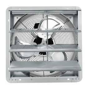 16'' Shutter Exhaust Fan, High-speed 2000 CFM, Aluminum Wall Mount Attic Fan with AC-motor, Ventilation and Cooling for Greenhouses, Garages, She