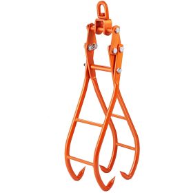 Timber Claw Hook, 36 inch 4 Claw Log Grapple for Logging Tongs, Swivel Steel Log Lifting Tongs