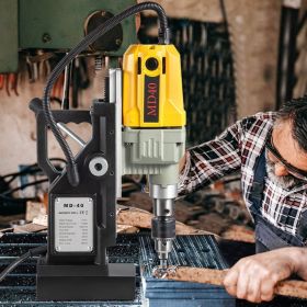 Magnetic Drill, 1100W 1.57' Boring Diameter, 2697lbf/12000N Portable Electric Mag Drill Press With 7 Bits, 580 RPM Max Speed Drilling Machine For (Option: Multicolor)